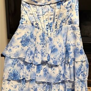 Floral Blue Mini Dress